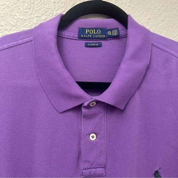 Polo Ralph Lauren Men’s Classic Fit Purple Polo Shirt- Size XXL - Picture 3 of 15